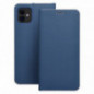 Apple iPhone 16 Book Handytaschen LUNA Book Carbon Kohlenstoff-Faser, Elegant  Blau