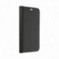 Apple iPhone 16 Plus Book Handytaschen LUNA Book Carbon Kohlenstoff-Faser, Elegant  Schwarz