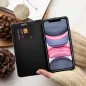 Apple iPhone 16 Plus Book Handytaschen LUNA Book Carbon Kohlenstoff-Faser, Elegant  Schwarz