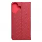Apple iPhone 16 Book Handytaschen LUNA Book Carbon Kohlenstoff-Faser, Elegant  Rot