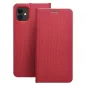 Apple iPhone 16 Plus Book Handytaschen LUNA Book Carbon Kohlenstoff-Faser, Elegant  Rot