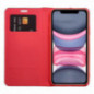 Apple iPhone 16 Plus Book Handytaschen LUNA Book Carbon Kohlenstoff-Faser, Elegant  Rot