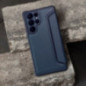 Samsung Galaxy A56 Book Handytaschen Razor Book Kohlenstoff-Faser, Kohlenstoffmuster  Blau