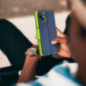 XIAOMI Redmi Note 14 5G Brieftaschenetui Fancy Book Marine / Limette