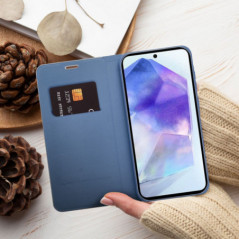 Samsung Galaxy A06 Book Handytaschen LUNA Book Carbon Kohlenstoff-Faser, Elegant  Blau
