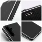XIAOMI Redmi 14C Book Handytaschen LUNA Book Carbon Kohlenstoff-Faser, Elegant  Schwarz