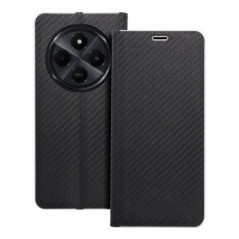 XIAOMI Redmi 14C Book Handytaschen LUNA Book Carbon Kohlenstoff-Faser, Elegant  Schwarz