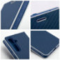 XIAOMI Redmi Note 14 4G Book Handytaschen LUNA Book Carbon Kohlenstoff-Faser, Elegant  Blau