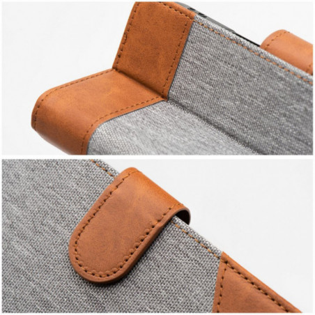 Apple iPhone 7 Book Handytaschen JEANS Elegant  Grau