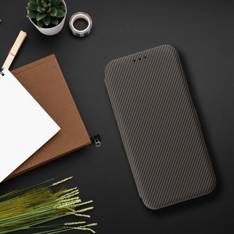 Samsung Galaxy A35 Book Handytaschen FOLIO Side Magnet Elegant, Kohlenstoffmuster Braun Samsung Galaxy A35 Book Handytaschen FOLIO Side Magnet Elegant, Kohlenstoffmuster Braun