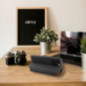 Apple iPhone 16 Plus Book Handytaschen FOLIO Side Magnet Elegant, Kohlenstoffmuster Grau Apple iPhone 16 Plus Book Handytaschen FOLIO Side Magnet Elegant, Kohlenstoffmuster Grau