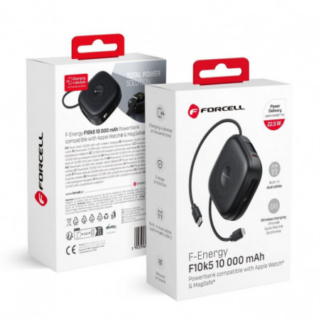 Forcell Power bank F-ENERGY F10K5 10000 mAh PD3.1 QC3.0 schwarz