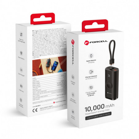 Forcell Power bank F-Energy F10k1 10000 mAh PD QC3.0 schwarz