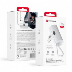 Forcell Power bank F-ENERGY Power Plug F5K3 PD 20W 5000 mAh weiß