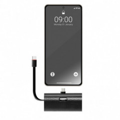 Forcell Power bank F-Energy Power Plug F5K3 5 000mAh für Typ C PD 20W schwarz