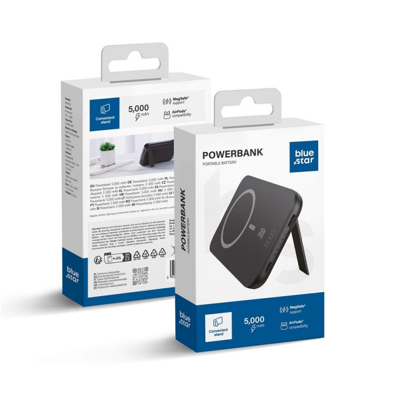 Blue Star Power bank W0553 5000 mAh 2A 5W schwarz Blue Star Power bank W0553 5000 mAh 2A 5W schwarz