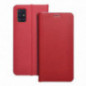 Samsung Galaxy A51 5G Book Handytaschen LUNA Book Carbon Kohlenstoff-Faser, Elegant  Rot