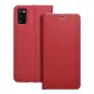 Samsung Galaxy A41 Book Handytaschen LUNA Book Carbon Kohlenstoff-Faser, Elegant  Rot