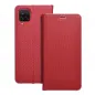 Samsung Galaxy A12 Book Handytaschen LUNA Book Carbon Kohlenstoff-Faser, Elegant  Rot