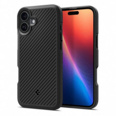 Apple iPhone 16 Gehärtete Abdeckung Spigen Armor Schwarz