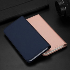Apple iPhone 15 Plus Hülle Dux Ducis Leather Blau