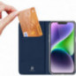 Apple iPhone 15 Plus Hülle Dux Ducis Leather Blau