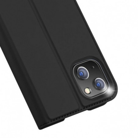 Apple iPhone 14 Plus Hülle Dux Ducis Leather Schwarz