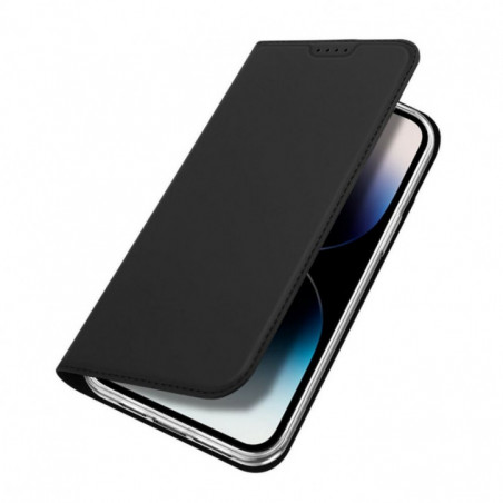 Apple iPhone 15 Pro Max Hülle Dux Ducis Leather Schwarz