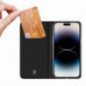 Apple iPhone 15 Pro Max Hülle Dux Ducis Leather Schwarz