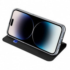 Apple iPhone 15 Pro Max Hülle Dux Ducis Leather Schwarz