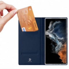 Samsung Galaxy S23 Ultra 5G Hülle Dux Ducis Leather Blau