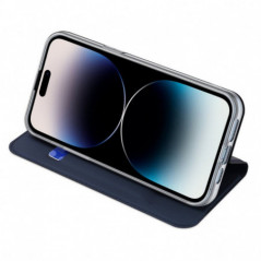 Apple iPhone 15 Hülle Dux Ducis Leather Blau