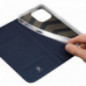 Apple iPhone 15 Hülle Dux Ducis Leather Blau