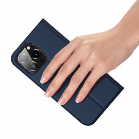 Apple iPhone 14 Pro Max Hülle Dux Ducis Leather Blau