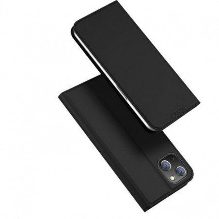 Apple iPhone 15 Plus Hülle Dux Ducis Leather Schwarz