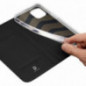Apple iPhone 15 Plus Hülle Dux Ducis Leather Schwarz