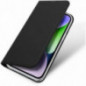Apple iPhone 15 Plus Hülle Dux Ducis Leather Schwarz