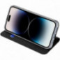 Apple iPhone 15 Pro Hülle Dux Ducis Leather Schwarz