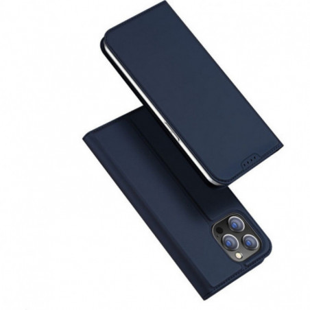 Apple iPhone 15 Pro Hülle Dux Ducis Leather Blau