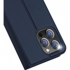 Apple iPhone 15 Pro Hülle Dux Ducis Leather Blau