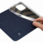 Apple iPhone 15 Pro Hülle Dux Ducis Leather Blau
