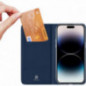 Apple iPhone 15 Pro Hülle Dux Ducis Leather Blau