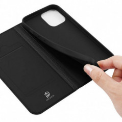Apple iPhone 13 Hülle Dux Ducis Leather Schwarz