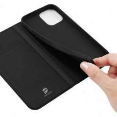 Apple iPhone 13 Pro Max Hülle Dux Ducis Leather Schwarz