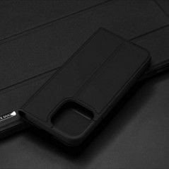 Apple iPhone 13 Pro Max Hülle Dux Ducis Leather Schwarz