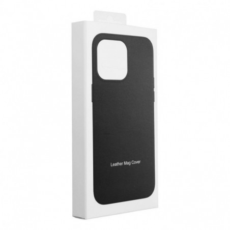 Samsung Galaxy S25 Hülle Leather Mag Cover Elegant  MagSAFE  Schwarz