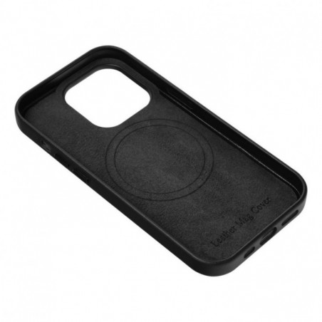 Samsung Galaxy S25 Hülle Leather Mag Cover Elegant  MagSAFE  Schwarz