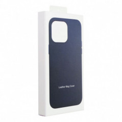 Samsung Galaxy S25 Plus Hülle Leather Mag Cover Elegant  MagSAFE  Indigoblau