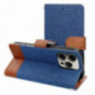 Apple iPhone 16e Book Handytaschen JEANS Elegant  Blau