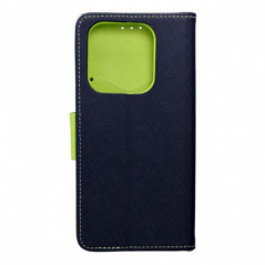 XIAOMI Redmi Note 14 4G Brieftaschenetui Fancy Book Marine / Limette